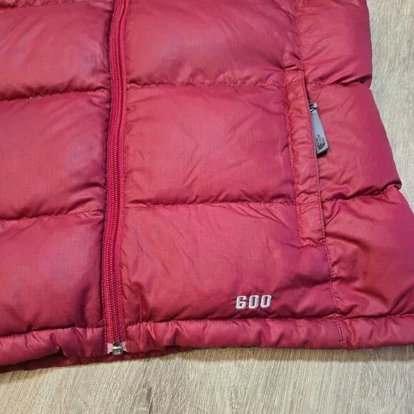The North Face Girl's Size Large Down Maroon Gray Series 600